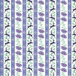 Lucy's Garden Stripe Purple Cotton