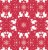 Hygge Glow Scandi Dove on Red Cotton