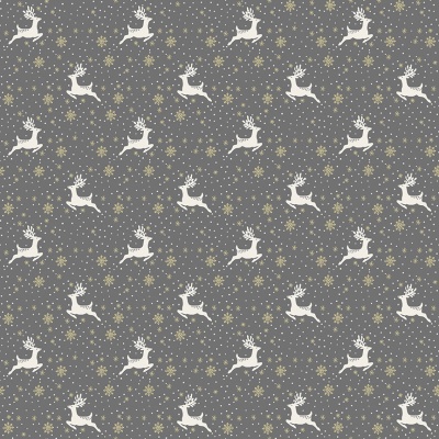 Scandi 21 Reindeer Grey Cotton