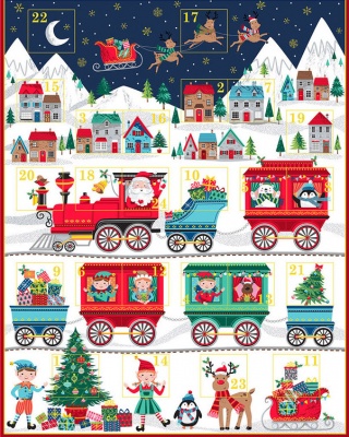 Christmas 22 Santa Express Advent Cotton