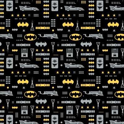Black Batman Icons Cotton
