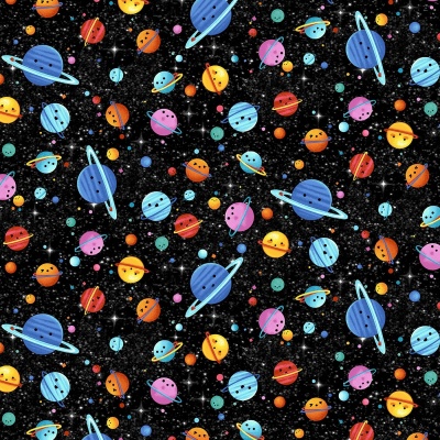 Hula Universe Cosmic Space Glitter Cotton