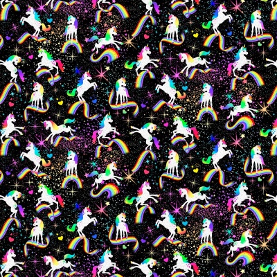 Cosmic Unicorns in Space Cotton Metallic