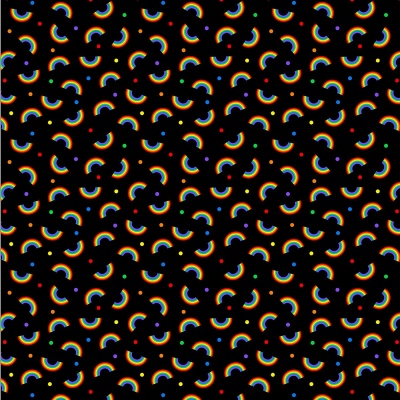 Black Rainbows of Hope Digital Cotton
