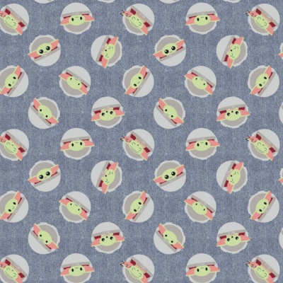 Blue Star Wars Mandalorian Baby Yoda Toss cotton