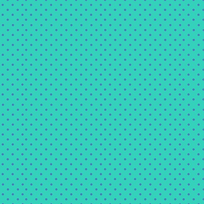Blue Spot on Turquoise Cotton