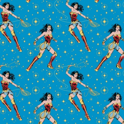 Blue Wonder Woman 1984 Cotton