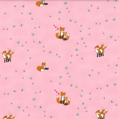 Curiosity Fox Love Blush Cotton
