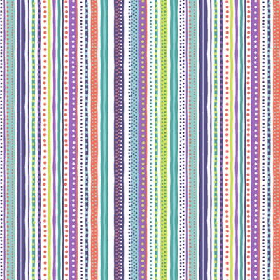 Dino Loose Stripe Lilac Cotton