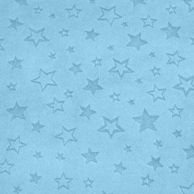 Star Embossed Baby Blue Plush