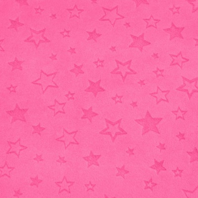 Star Embossed Fuchsia Plush