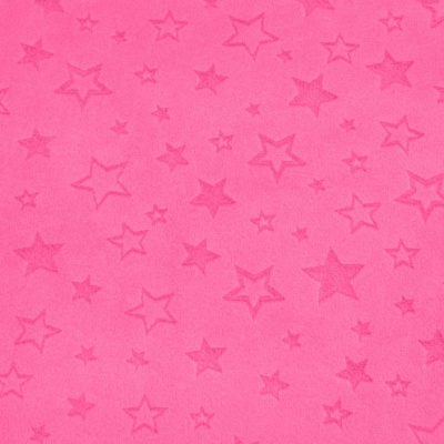 Star Embossed Fuchsia Plush