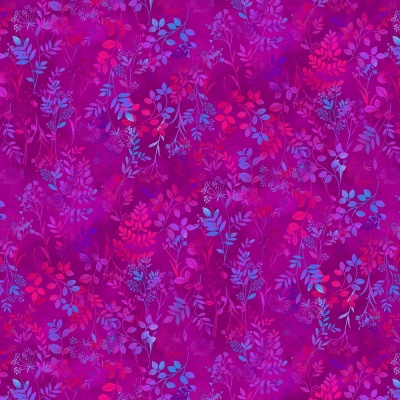 Butterfly Bliss Fuchsia Mini Wildflowers Cotton