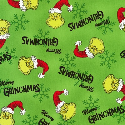 Dr Seuss How The Grinch Stole Christmas Green Cotton