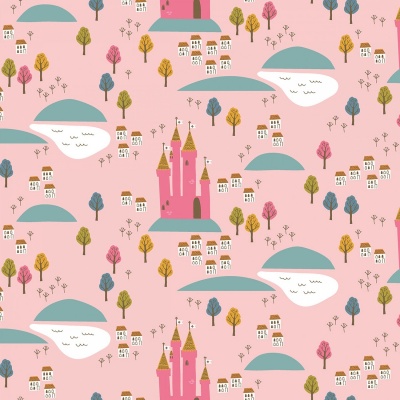 Guinevere Castle Pink Cotton