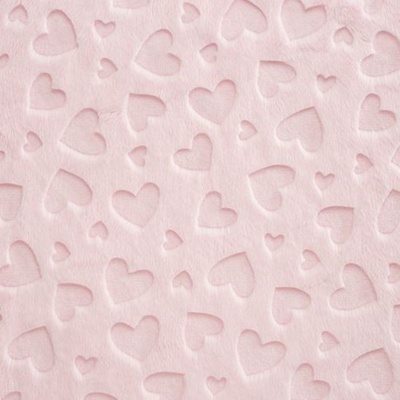 Heart Embossed Blush Plush