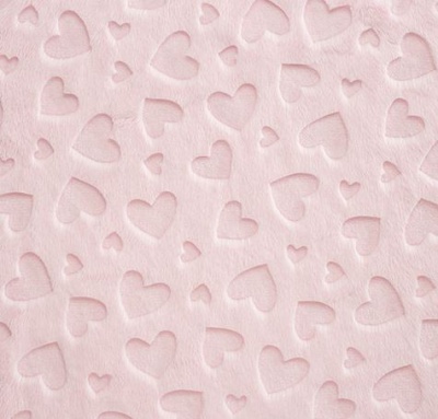 Heart Embossed Blush Plush