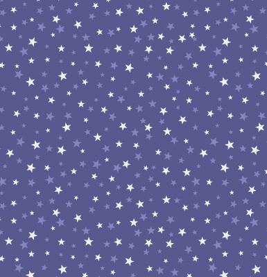 Haunted House Glow in the Dark Stars on Spooky Blue Cotton