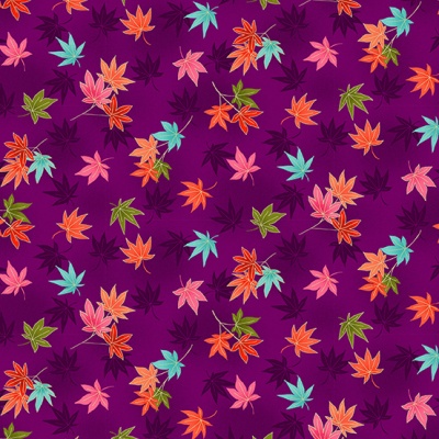 Hikari Maple Leaf Lilac Cotton