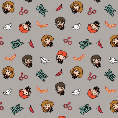 Grey Harry Potter Kawaii Trio Toss Cotton