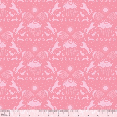 Happy Skies Unicorn Dreams Pink Cotton