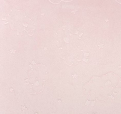 Embossed Lamb Spa Baby Pink Plush