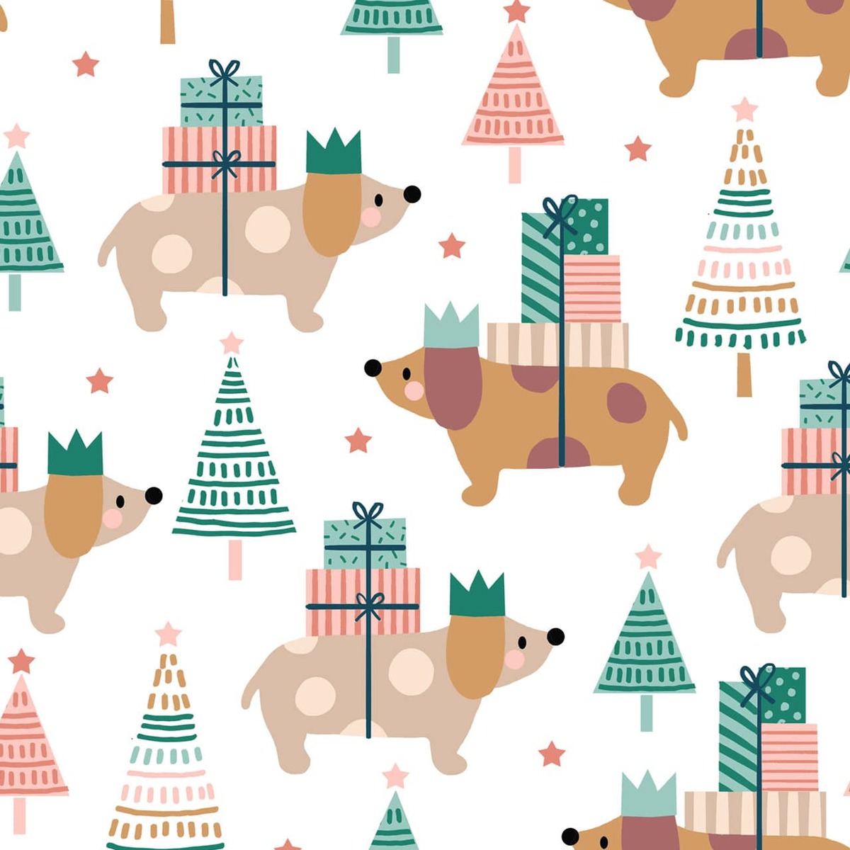 Animal Crackers Dogs White Cotton by Dashwood Studio Animal Crackers Dogs White Cotton by Dashwood Studio