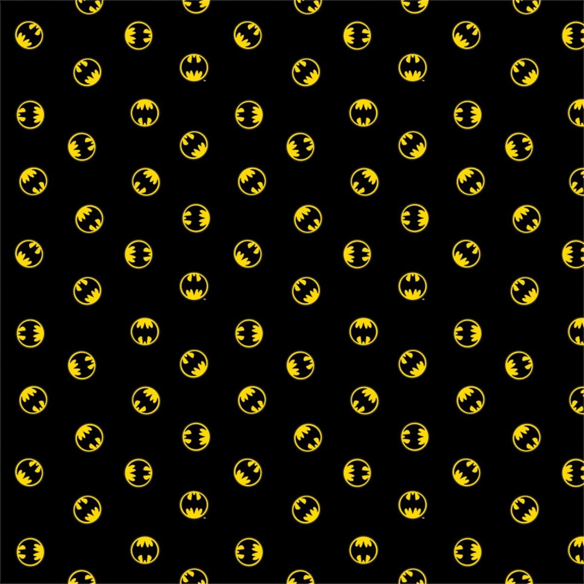 DC Batman Logo Black Cotton by Camelot Fabrics