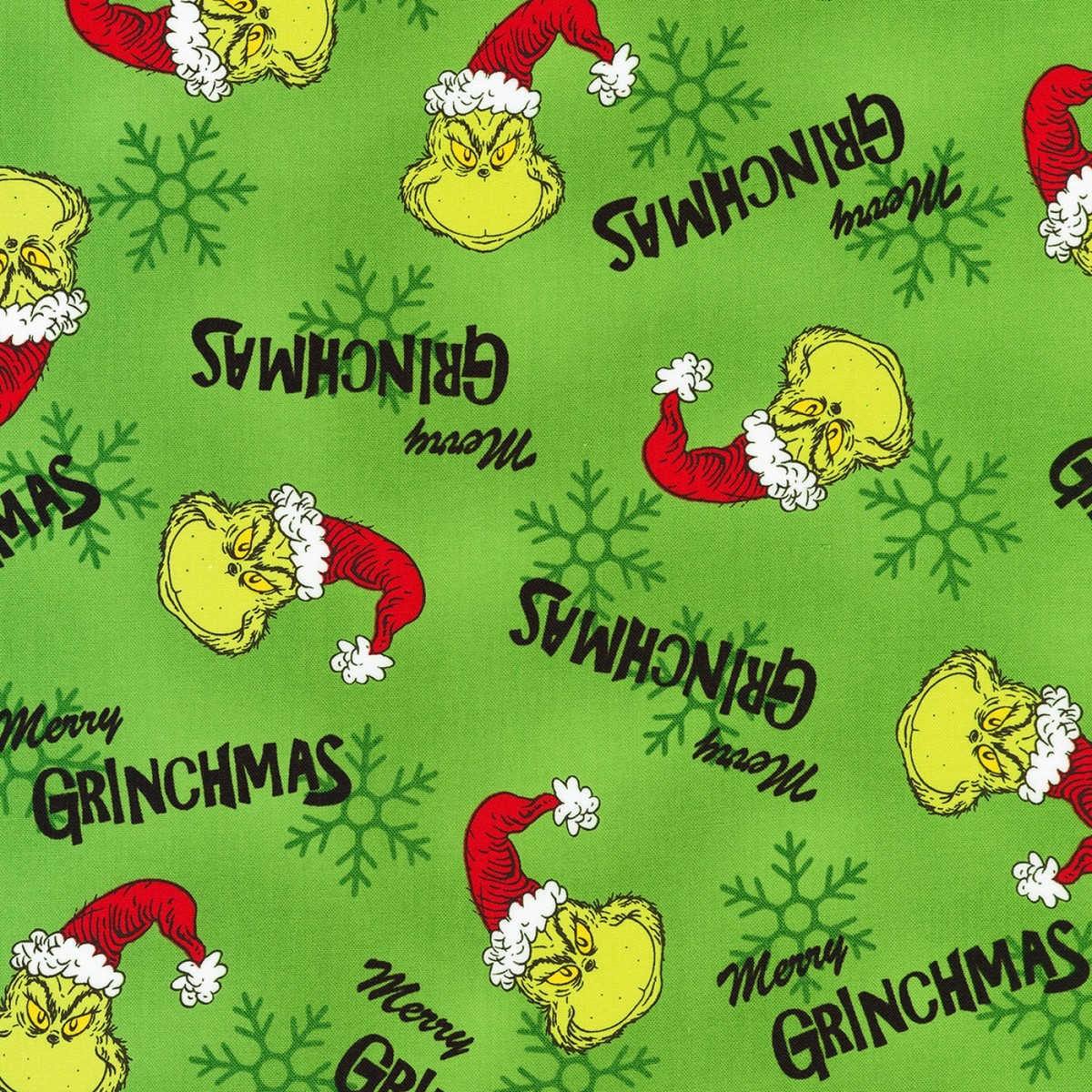 Dr Seuss How The Grinch Stole Christmas Green Cotton by Robert Kaufman Dr Seuss How The Grinch Stole Christmas Green Cotton by Robert Kaufman
