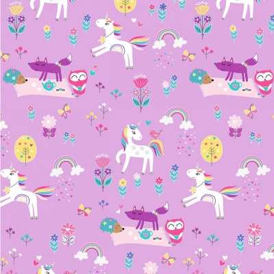 Unicorn Magic Magical Forest Lilac Cotton Pearlescent