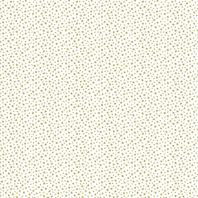 Christmas Metallics Star Gold Cotton