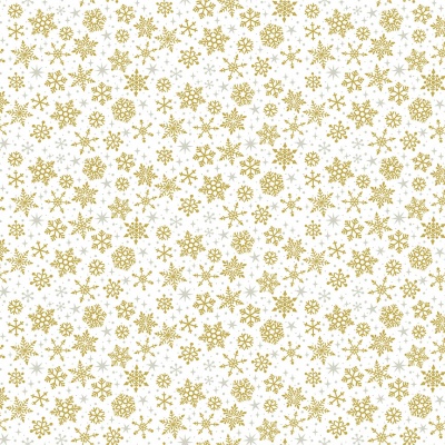 Christmas Metallics Snowflake Gold Cotton