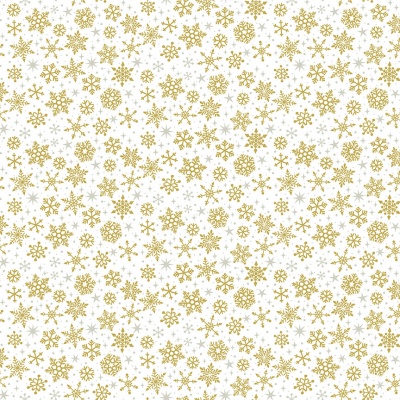 Christmas Metallics Snowflake Gold Cotton