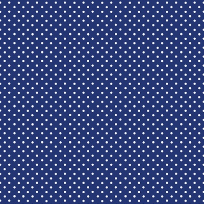 White Spot on Navy Cotton