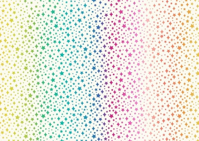 OTR Rainbow Sparkles on Cream Cotton