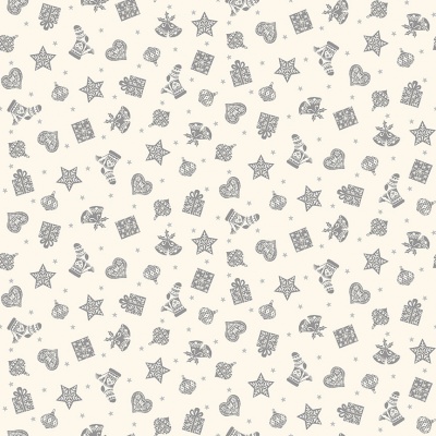 Scandi 22 Scatter Grey Cotton Metallic