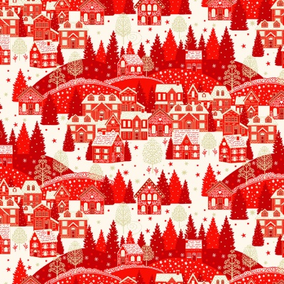 Scandi 22 Scenic Red Cotton Metallic