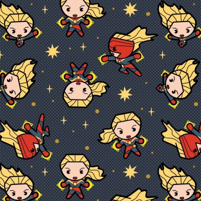 Slate Grey Captain Marvel Kawaii Cotton