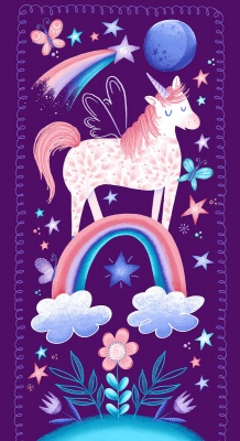 Sparkle Like A Unicorn Unicorn Panel Purple