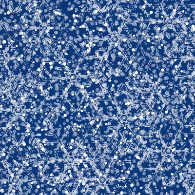 Snowville Snowflakes Light Navy Cotton