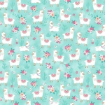 Llama Nirvana Llama and Company Aqua Cotton