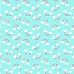 Unicorn Magic Magical Rainbow Aqua Cotton Pearlescent