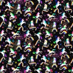 Cosmic Unicorns in Space Cotton Metallic