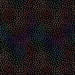 Kaleidoscope Ombre Dots Black Cotton