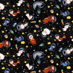 Hula Universe Space Animals Cotton