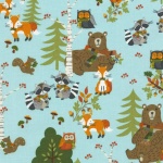 Lookin' Foxy Blue Forest Cotton