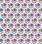 OTR Bright Rainbow Flower Cotton