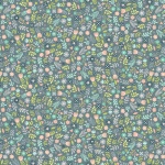 Baby Safari Floral Grey Cotton