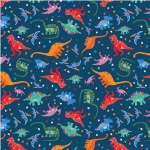 Dino Dance Party Royal Cotton