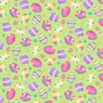 Green Easter Egg Toss Cotton